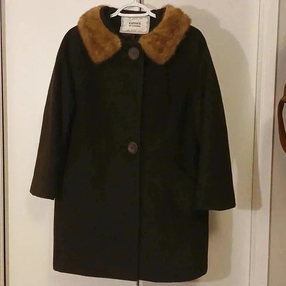 FIRM  PRICE -Vintage Eaton Wool/Mink Collar. - Picture 1 of 7